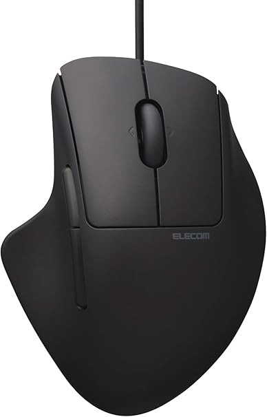 エレコム(ELECOM) 有線接続Mサイズマウス SHELLPHA チルト機能付き7ボタン M-SH30UBSK
