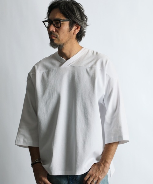 ザ・ダファー・オブ・セントジョージ(The DUFFER of St.GEORGE) ソロナポンチ フットボール VネックTEE
