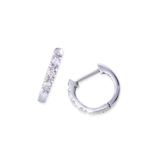 ジュエリーツツミ K10ホワイトゴールドダイヤモンドピアス