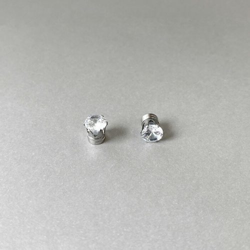 ファシオンアクセサリー(FACION ACCESSORY) キュービックジルコニアマグネット式ステンレスピアス