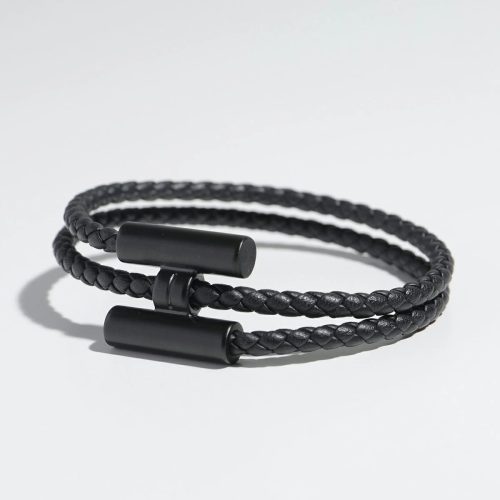 エルメス(HERMES) レザーブレスレット トゥルニ トレッセ