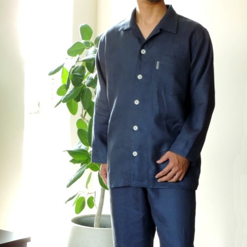 リネンハウス(LINEN HOUSE) リネン パジャマ メンズ テーラードカラー 長袖・長パンツ CLASSITE