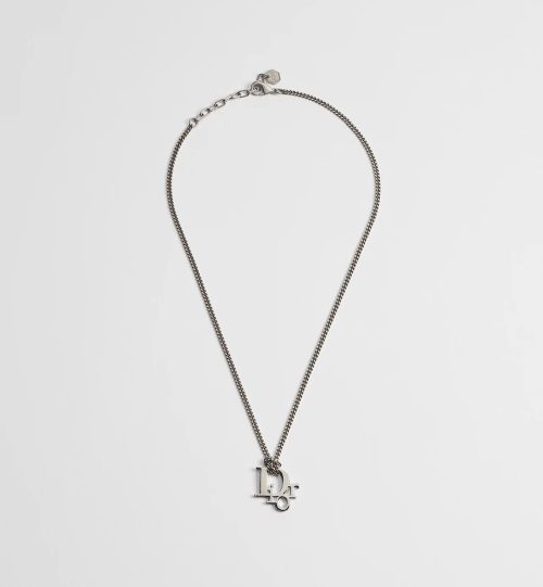 ディオール(Dior) ペンダントネックレス ディオール オブリーク 真鍮 & クリスタル