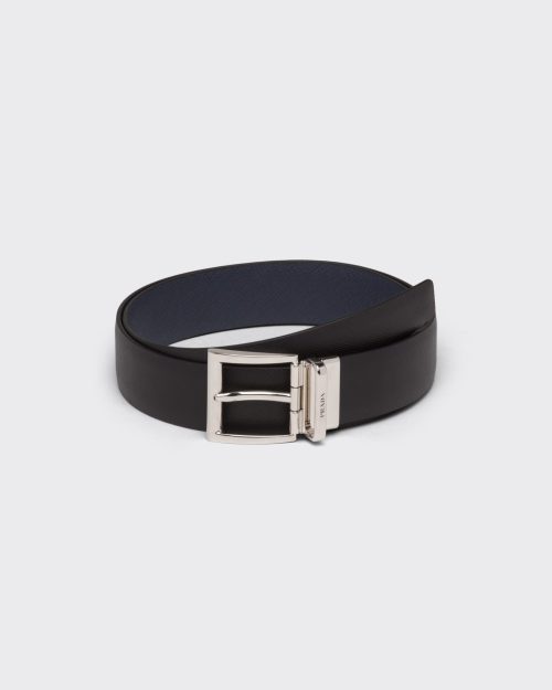 プラダ(PRADA) サフィアーノレザーリバーシブルベルト