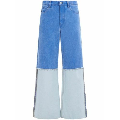 マルニ(MARNI) ブルー ワイドレッグジーンズ 折り返しボトム