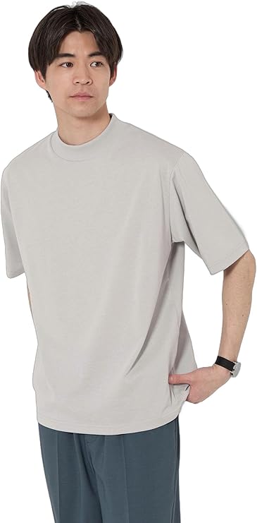 ユナイテッドアローズ グリーンレーベルリラクシング(UNITED ARROWS green label relaxing) JUST fit デイリー モック 半袖 Tシャツ カットソー