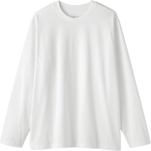 無印良品 紳士 天竺編みクルーネック長袖Tシャツ