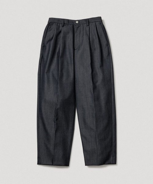 アダムエロペオム(ADAM ET ROPE' HOMME) NIKKE ワイド イージー デニム スラックス ADAM ET ROPE' JEANS -GRID-