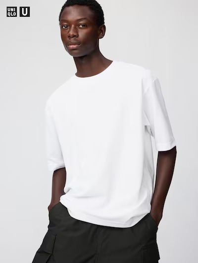 ユニクロ(UNIQLO) エアリズムコットンオーバーサイズTシャツ 5分袖