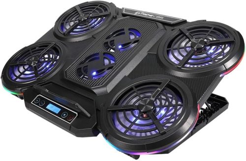 オウルテック(Owltech) ファン6基搭載 RGBイルミネーション対応 液晶ディスプレイ搭載 ゲーミング ノートPCクーラー EXTREME COOL OWL-GNC-RGB2