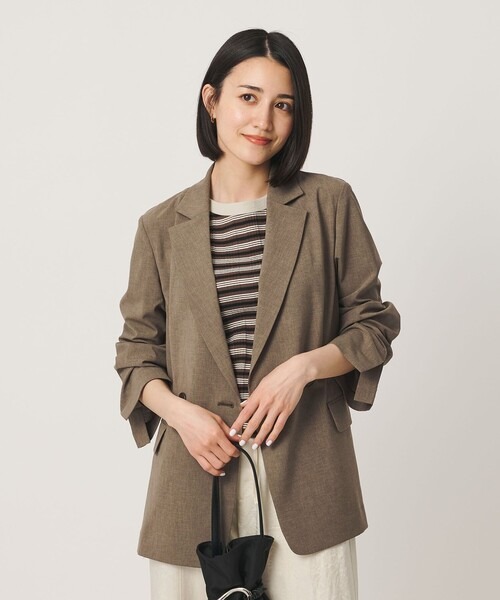 ビューティアンドユース ユナイテッドアローズ(BEAUTY&YOUTH UNITED ARROWS) ポリエステル ダブルジャケット 吸水速乾 防シワ ウォッシャブル