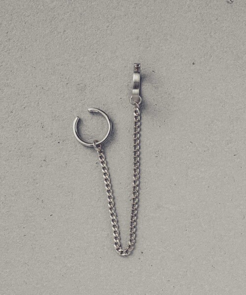 アンドクラウド(and cloud) Cable Chain Charm Set Earcuff