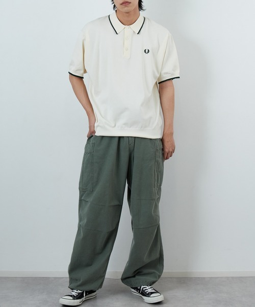 ジーンズファクトリー(JEANS FACTORY) FRED PERRY 別注 シングルティップライン サマーニットポロシャツ