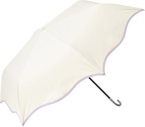 フランフラン(Francfranc) 遮光 ウェーブパイピング 折りたたみ傘 50cm