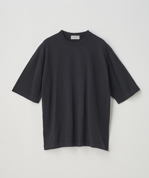 ジョンスメドレー(JOHN SMEDLEY) ウェルトヘム半袖コットンニットＴシャツ TINDALL