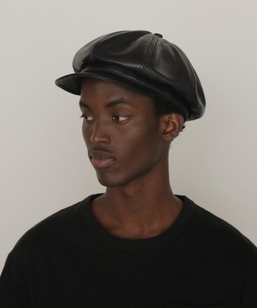 ショット(Schott) レザー ニュースボーイキャップ キャスケット