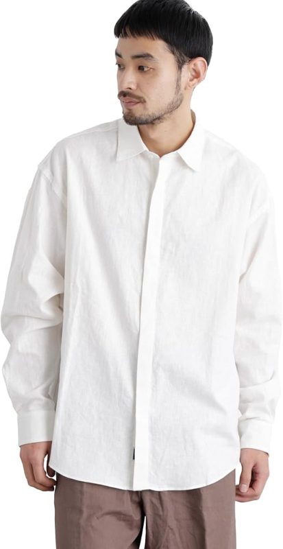 ナノ・ユニバース(NANO universe) FRENCH LINEN リネンコットンレギュラーシャツ