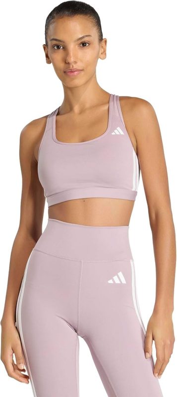 アディダス(adidas) Optime エッセンシャルズ ワークアウト スリーストライプス ミディアムサポートブラ