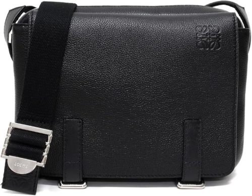 ロエベ(LOEWE) ミリタリー メッセンジャーバッグ XS ソフトグレインカーフ