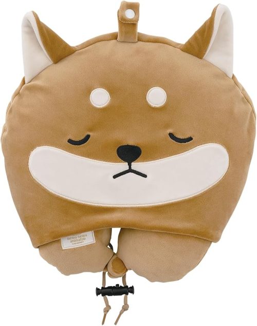 りぶはあと ねむねむアニマルズ　フード付きネックピロウ シバイヌのコタロウ 47303-44
