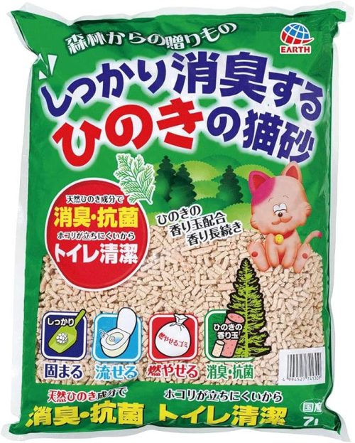 アース・ペット 森林からの贈りもの　しっかり消臭するひのきの猫砂