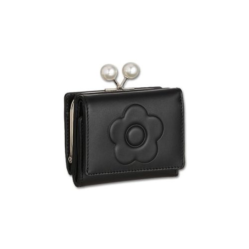 マリークヮント(MARY QUANT) エンボスデイジーパール ガマ口ウォレット