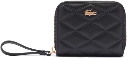 ラコステ(LACOSTE) クロコダイル キルティングレザーラウンドジップミニウォレット