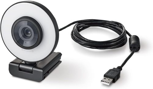 エレコム(ELECOM) LEDリングライト内蔵Webカメラ UCAM-CX20ABBK