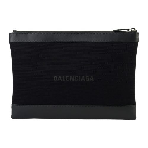 バレンシアガ(BALENCIAGA) ネイビークリップ クラッチバッグ
