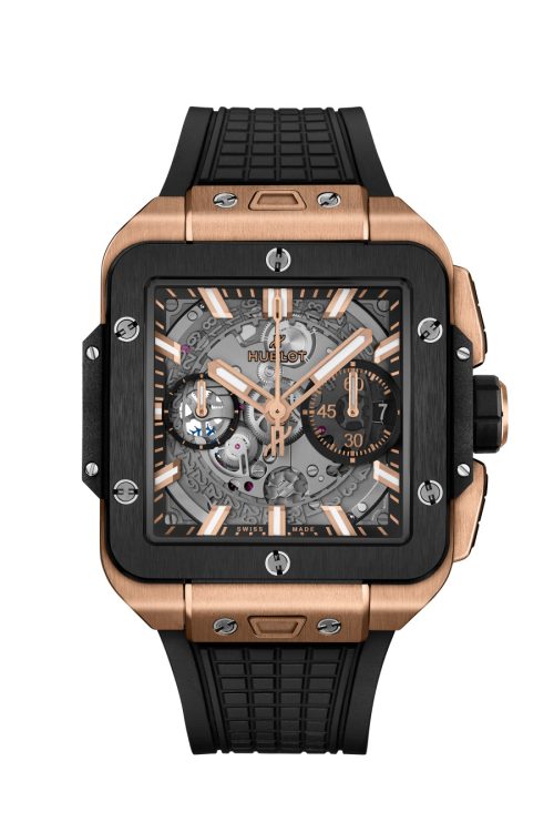 ウブロ(HUBLOT) スクエアバン ウニコ キングゴールド セラミック 821.OM.0180.RX