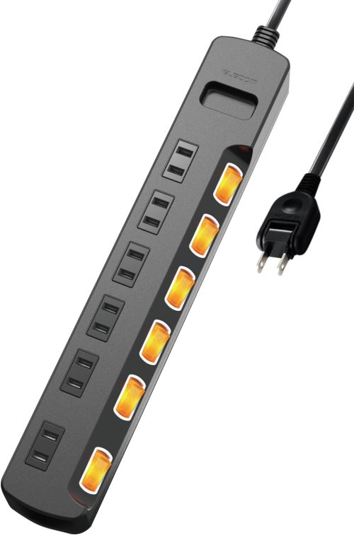 エレコム(ELECOM) ほこり防止シャッター付 雷ガードタップ T-K6A-2630BK