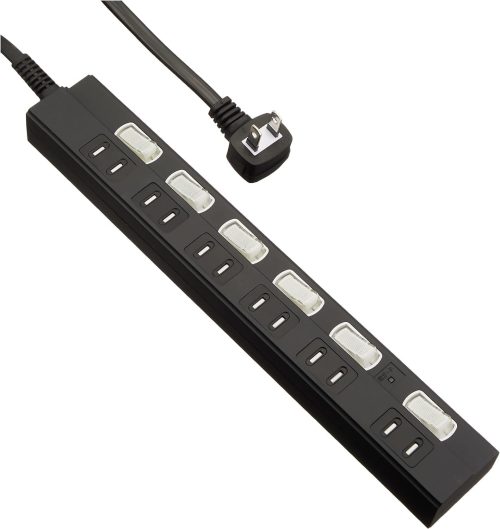 オーム電機(OHM) 電源タップ 雷ガード 6個口 1m 00-6944 HS-TPK61PBT