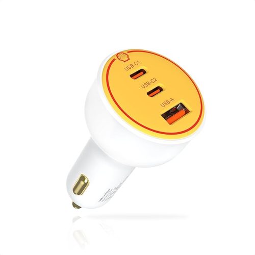 Shell 138W シガーソケット USB-C 3ポートカーチャージャー