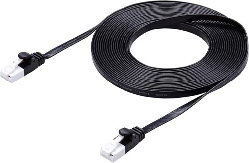 エレコム(ELECOM) LANケーブル CAT6A 5m ツメが折れない 爪折れ防止コネクタ スーパーフラット ECLD-GFATBK50