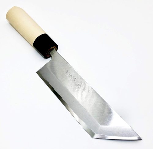 源明利 うなぎ裂き包丁 東型 150mm 水牛桂 白二鋼