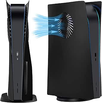 DOBEWINGDELOU PS5 フェイスプレート 冷却口付き DB-C2-007-BK-EU