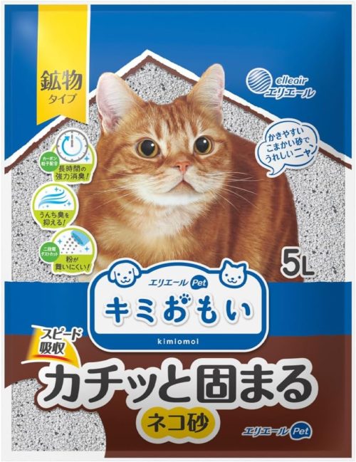 エリエール キミおもい カチッと固まる ネコ砂 5L