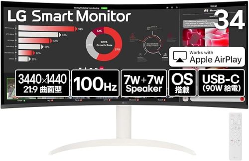 LGエレクトロニクス(LG Electronics) ウルトラワイドスマートモニター 34SR63QA-W
