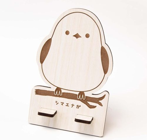 KAGUCOCO 木製 スマホスタンド シマエナガ グッズ スマホスタンド 005 00-A00018