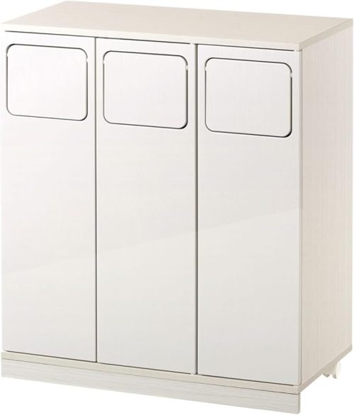 ぼん家具 木製ダストボックス 45L 3分別タイプ DTB600101