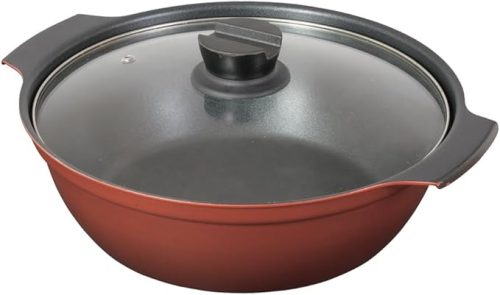 パール金属(PEARL METAL) 旨味 ふっ素加工IH対応ガラス蓋付卓上鍋26cm HB-6965