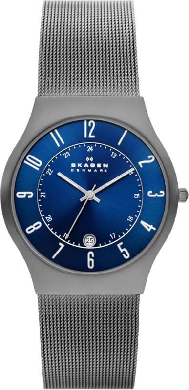 スカーゲン(SKAGEN) SUNDBY TITANIUM&チャコールスチールメッシュウォッチ 233XLTTN