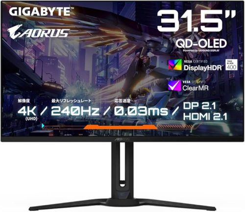ギガバイト(GIGABYTE) AORUS OLEDゲーミングモニター FO32U2P