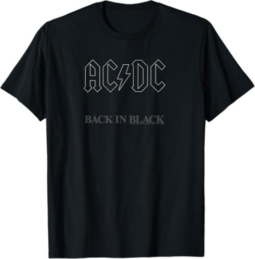 AC/DC Back in Black アルバムアートワーク Tシャツ