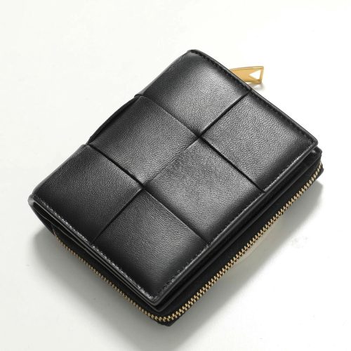 ボッテガ・ヴェネタ(BOTTEGA VENETA) スモール カセット 二つ折りファスナーウォレット