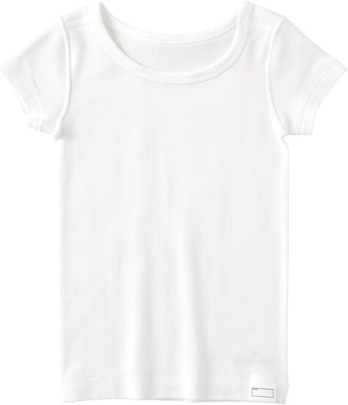 無印良品 ベビー フライス編みクルーネック半袖Tシャツ