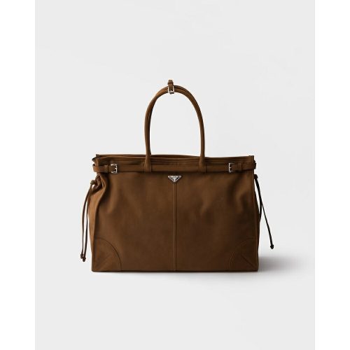 プラダ(PRADA) ヌバックレザートートバッグ