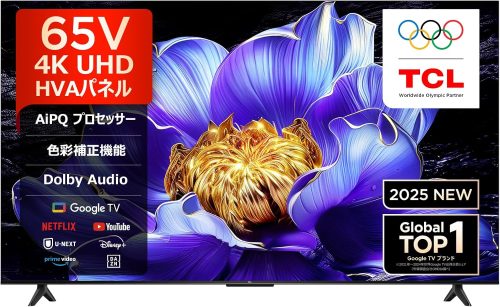 TCL テレビ 65V型 65V6C