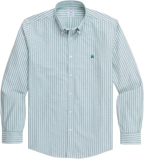 ブルックスブラザーズ(Brooks Brothers) ノンアイロン ストレッチオックスフォード GFロゴ ストライプ スポーツシャツ