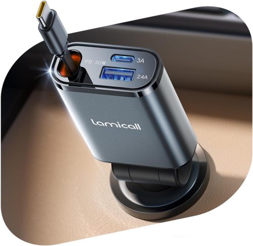 ラミコール(Lamicall) シガーソケット 充電器 車用 巻き取り式